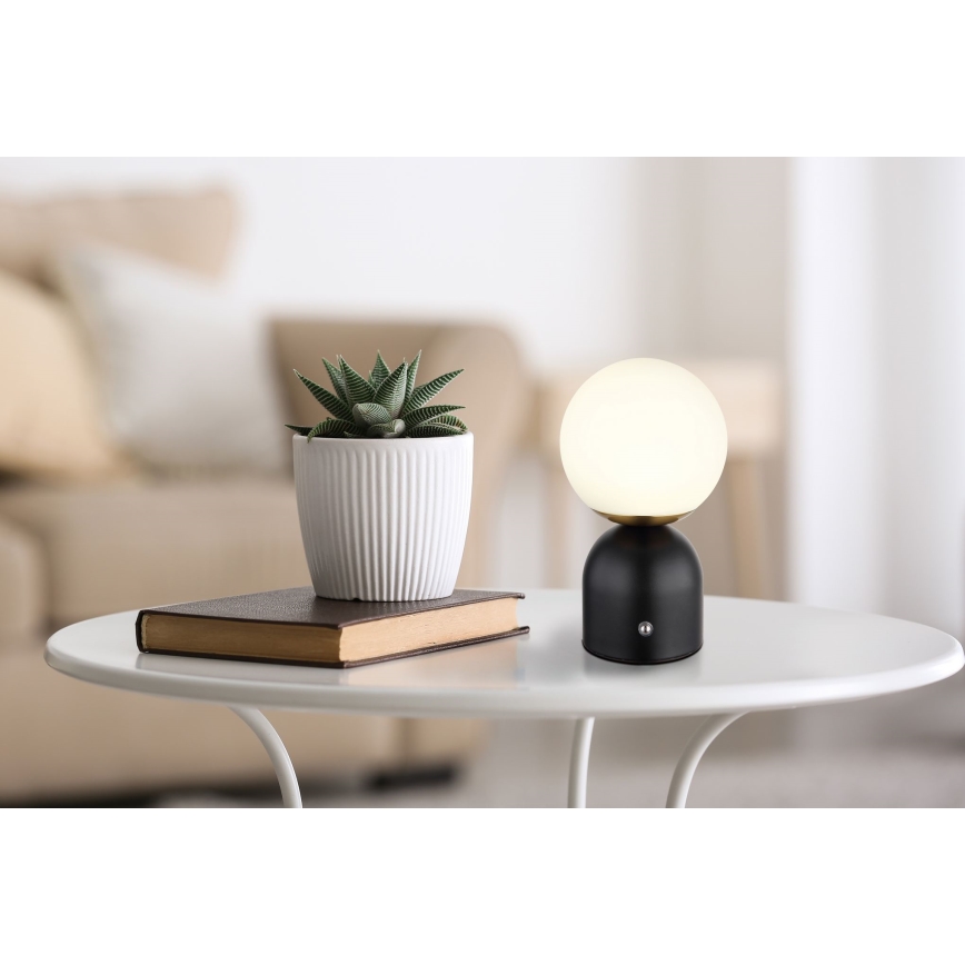 Globo - LED ljusreglerad bordslampa touch LED/2,5W/3,7V 2700/4000/65000K 1800 mAh USB svart