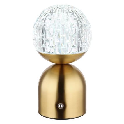 Globo - LED ljusreglerad bordslampa touch LED/2,5W/3,7V 2700/4000/6500K 1800 mAh USB mässing
