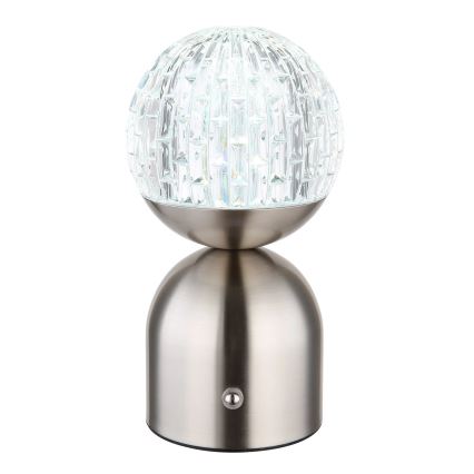 Globo - LED ljusreglerad bordslampa touch LED/2,5W/3,7V 2700/4000/6500K 1800 mAh USB matt krom