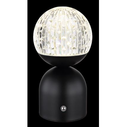 Globo - LED ljusreglerad bordslampa touch LED/2,5W/3,7V 2700/4000/6500K 1800 mAh USB svart
