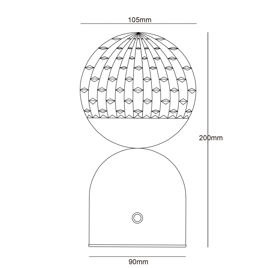 Globo - LED ljusreglerad bordslampa touch LED/2,5W/3,7V 2700/4000/6500K 1800 mAh USB svart