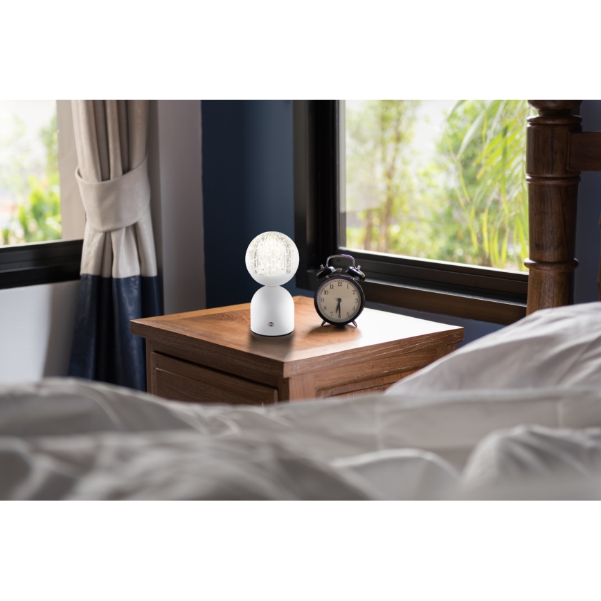 Globo - LED ljusreglerad bordslampa touch LED/2,5W/3,7V 2700/4000/65000K 1800 mAh USB vit