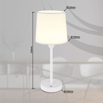 Globo - LED Dimbar uppladdningsbar touch bordslampa LED/2,5W/3,7V 2700/4000/6500K 1800 mAh vit