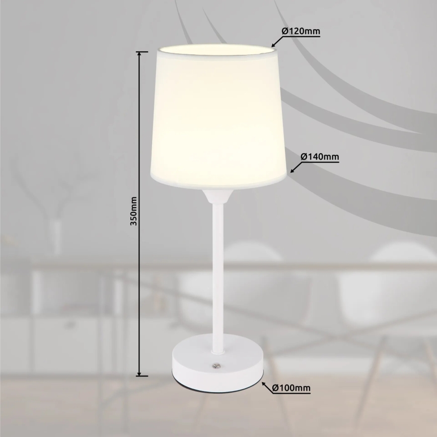 Globo - LED Dimbar uppladdningsbar touch bordslampa LED/2,5W/3,7V 2700/4000/6500K 1800 mAh vit