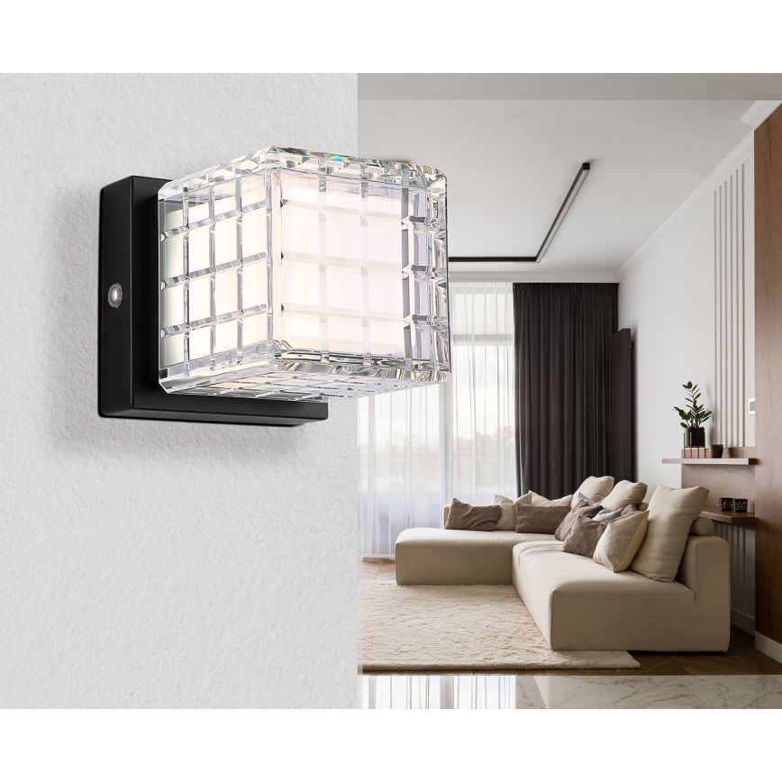 Globo - LED ljusreglerad bordslampa touch LED/2,5W/3,7V 2700K/4000K/6500K 1800 mAh USB svart