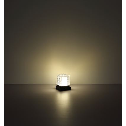 Globo - LED ljusreglerad bordslampa touch LED/2,5W/3,7V 2700K/4000K/6500K 1800 mAh USB svart