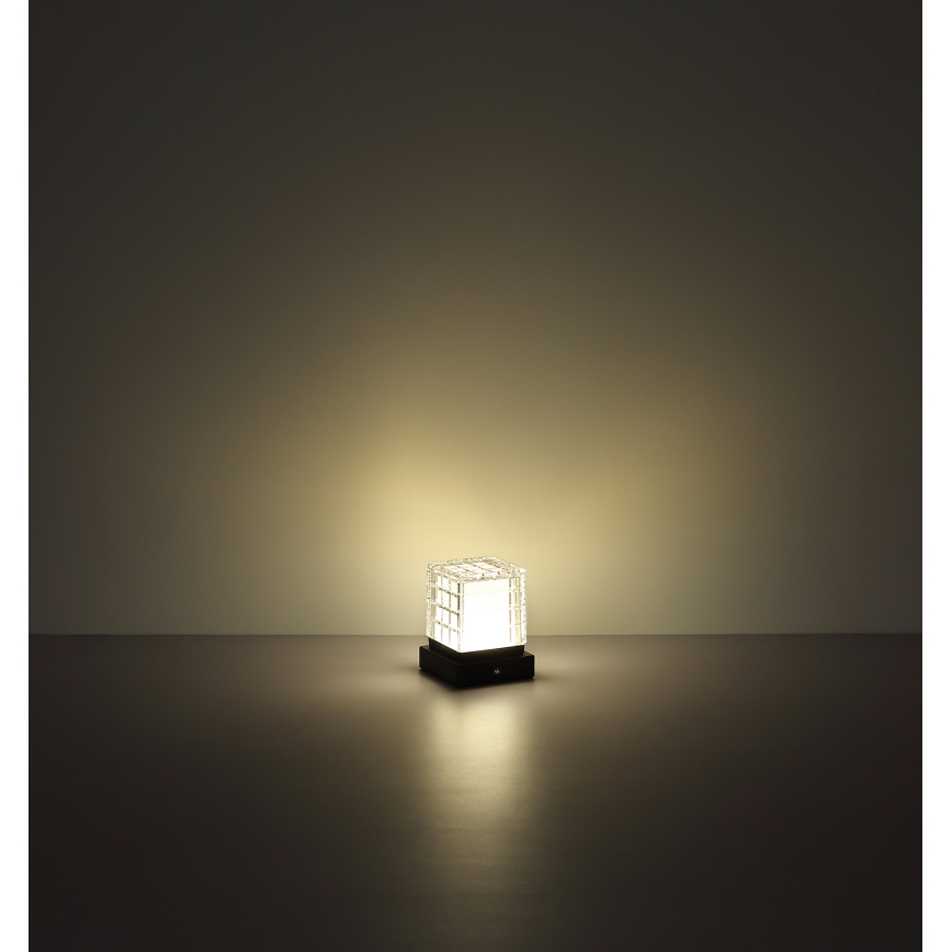 Globo - LED ljusreglerad bordslampa touch LED/2,5W/3,7V 2700K/4000K/6500K 1800 mAh USB svart