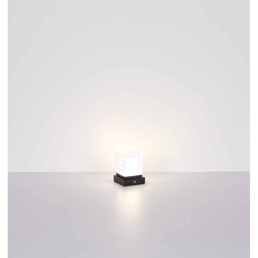 Globo - LED ljusreglerad bordslampa touch LED/2,5W/3,7V 2700K/4000K/6500K 1800 mAh USB svart