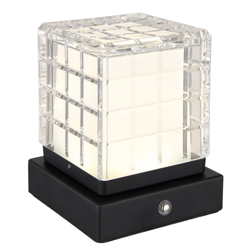 Globo - LED ljusreglerad bordslampa touch LED/2,5W/3,7V 2700K/4000K/6500K 1800 mAh USB svart