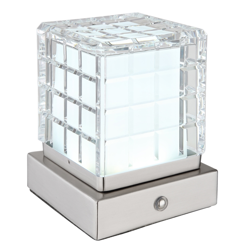 Globo - LED ljusreglerad bordslampa touch LED/2,5W/3,7V 2700K/4000K/6500K 1800 mAh USB matt krom
