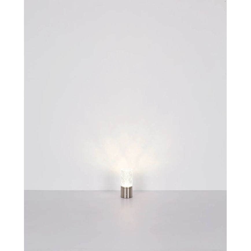 Globo - LED ljusreglerad bordslampa touch LED/2,5W/3,7V 2700K/4000K/6500K 1800 mAh USB matt krom