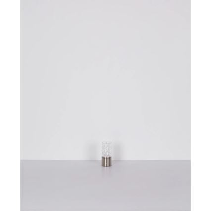 Globo - LED ljusreglerad bordslampa touch LED/2,5W/3,7V 2700K/4000K/6500K 1800 mAh USB matt krom