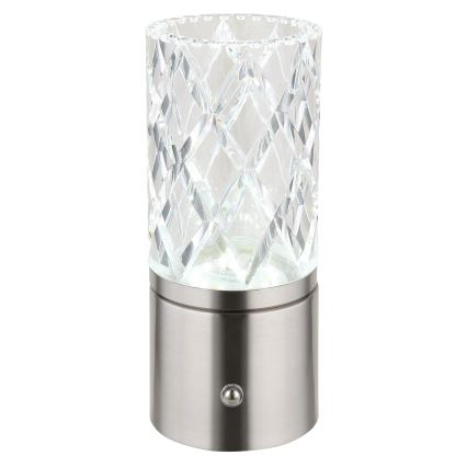 Globo - LED ljusreglerad bordslampa touch LED/2,5W/3,7V 2700K/4000K/6500K 1800 mAh USB matt krom