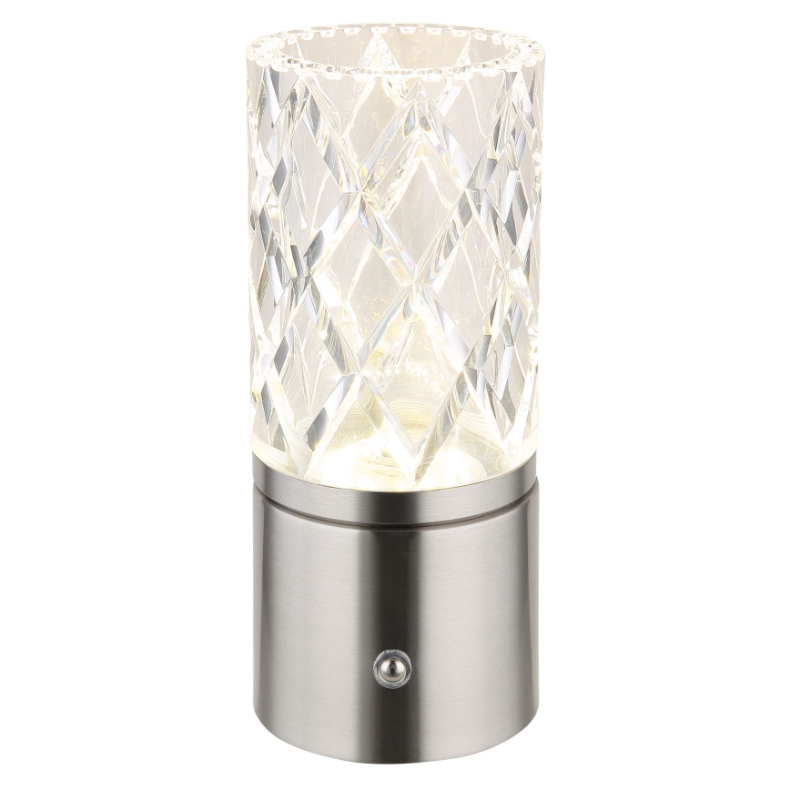 Globo - LED ljusreglerad bordslampa touch LED/2,5W/3,7V 2700K/4000K/6500K 1800 mAh USB matt krom