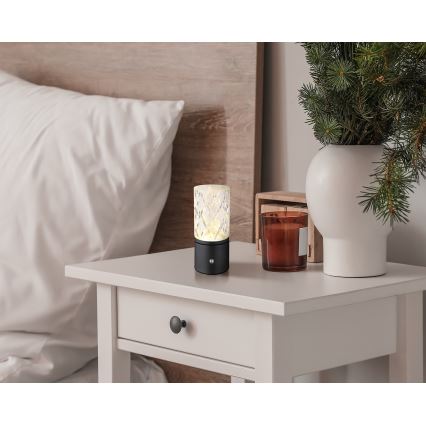 Globo - LED ljusreglerad bordslampa touch LED/2,5W/3,7V 2700K/4000K/6500K 1800 mAh USB svart