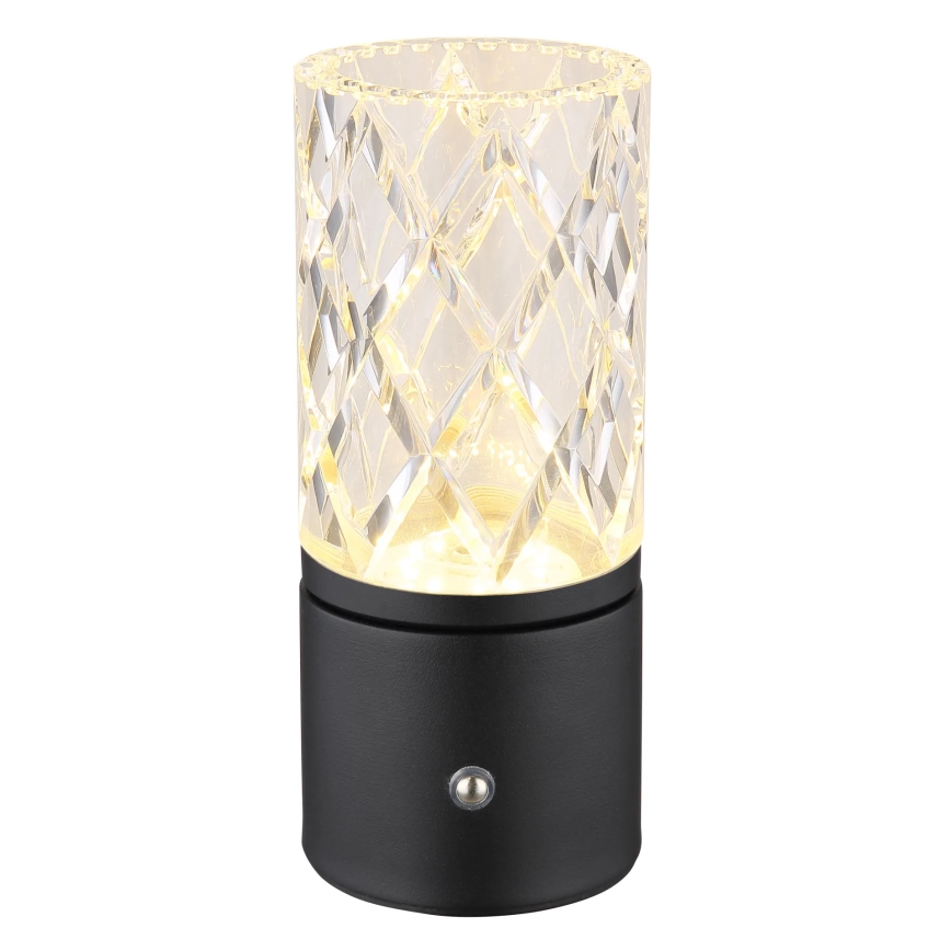Globo - LED ljusreglerad bordslampa touch LED/2,5W/3,7V 2700K/4000K/6500K 1800 mAh USB svart