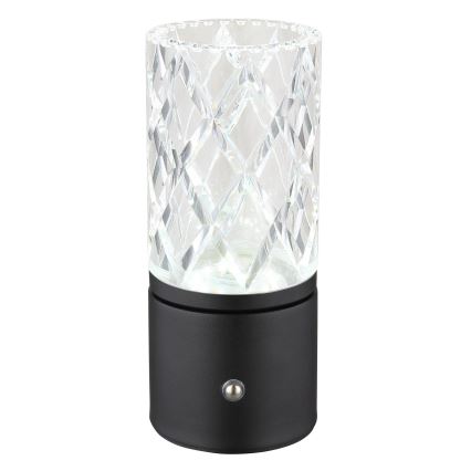 Globo - LED ljusreglerad bordslampa touch LED/2,5W/3,7V 2700K/4000K/6500K 1800 mAh USB svart