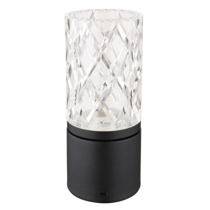 Globo - LED ljusreglerad bordslampa touch LED/2,5W/3,7V 2700K/4000K/6500K 1800 mAh USB svart