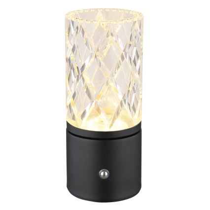 Globo - LED dimbar touchbordslampa LED/2,5W/3,7V 2700K/4000K/6500K 1800 mAh USB svart