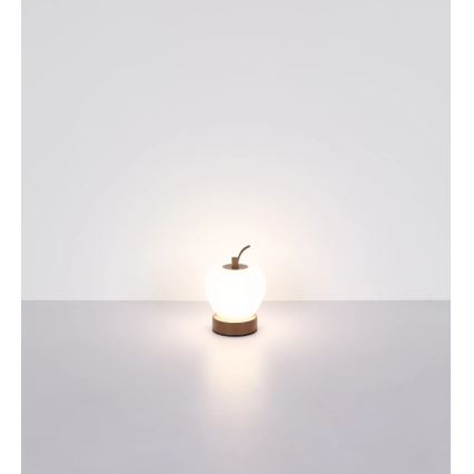 Globo - LED ljusreglerad bordslampa touch LED/2W/3,7V 2700K/4000K/6500K 1200 mAh USB brun