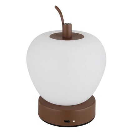 Globo - LED ljusreglerad bordslampa touch LED/2W/3,7V 2700K/4000K/6500K 1200 mAh USB brun