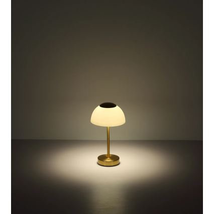 Globo - LED Ljusreglerad uppladdningsbar bordslampa LED/2,5W/5V 1800mAh 2700K/4000K/6500K mässing