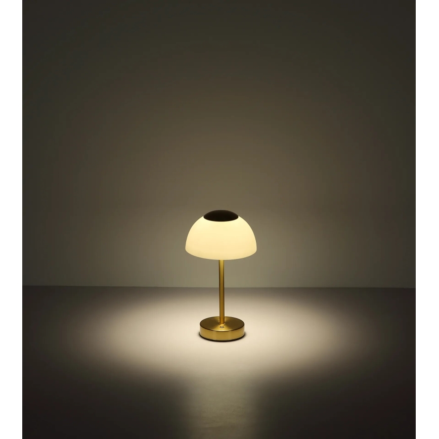 Globo - LED Ljusreglerad uppladdningsbar bordslampa LED/2,5W/5V 1800mAh 2700K/4000K/6500K mässing