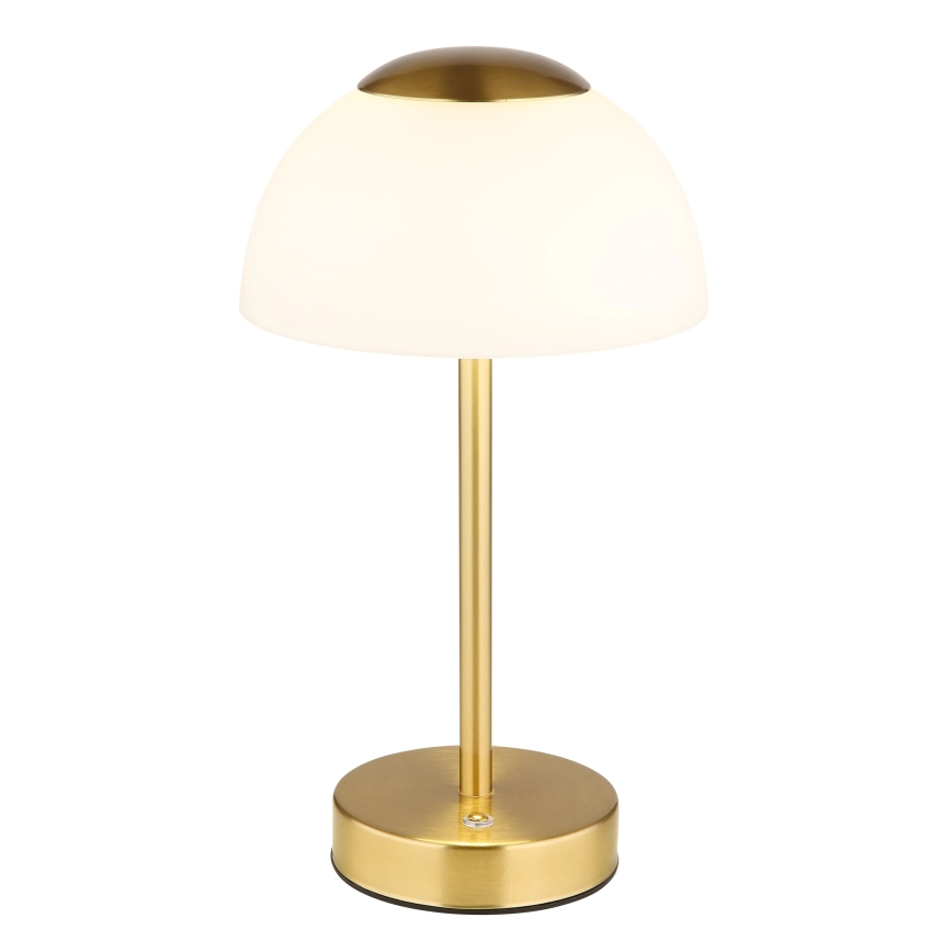 Globo - LED Ljusreglerad uppladdningsbar bordslampa LED/2,5W/5V 1800mAh 2700K/4000K/6500K mässing