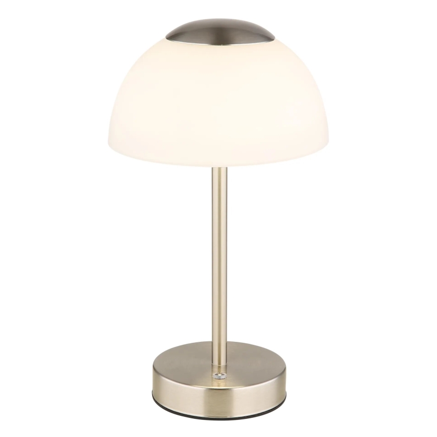 Globo - LED Ljusreglerad uppladdningsbar bordslampa LED/2,5W/5V 1800mAh 2700K/4000K/6500K matt krom