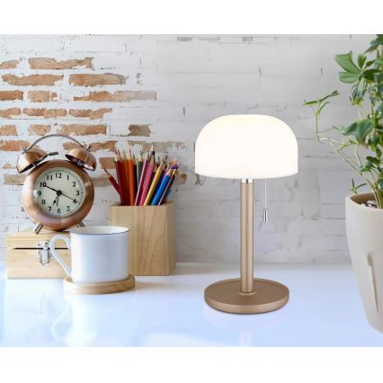 Globo - LED Uppladdningsbar bordslampa LED/1,5W/3,7V 3000/4200/6000K 1800mAh brun