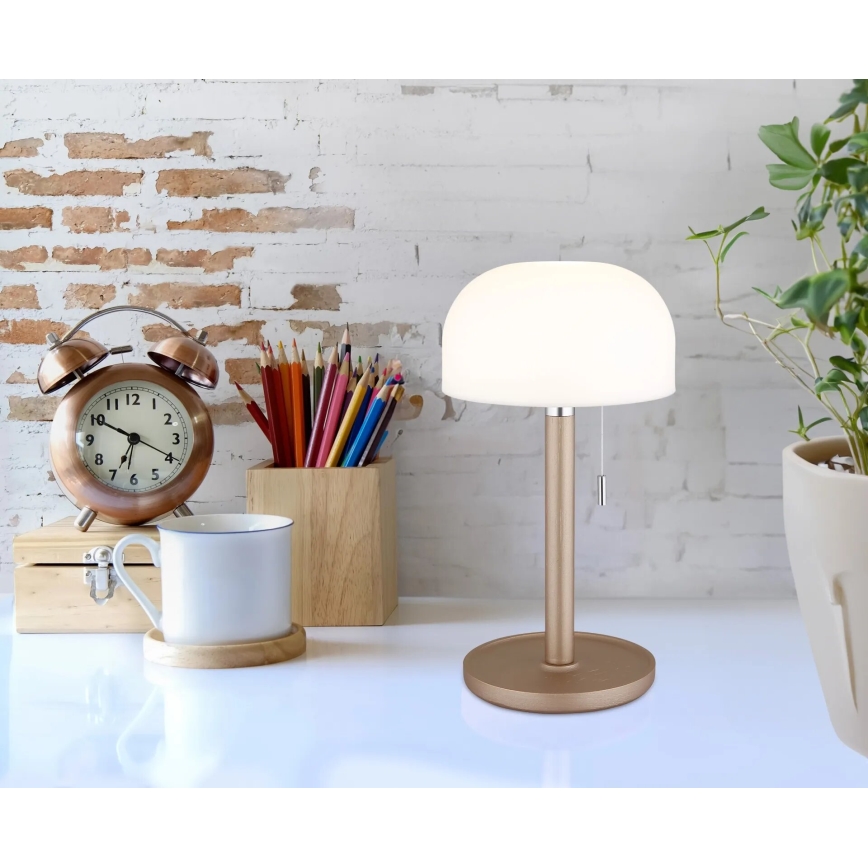 Globo - LED Uppladdningsbar bordslampa LED/1,5W/3,7V 3000/4200/6000K 1800mAh brun