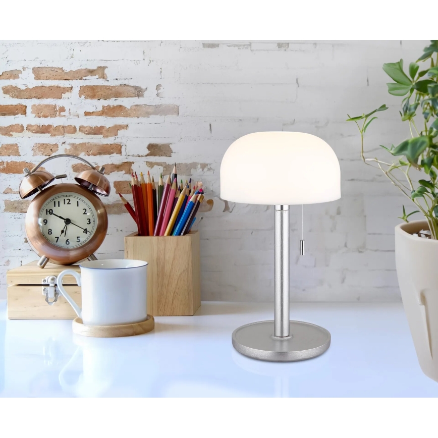 Globo - LED Uppladdningsbar bordslampa LED/1,5W/3,7V 3000/4200/6000K 1800mAh silver