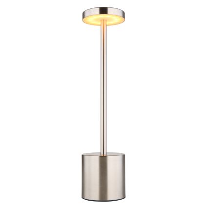 Globo - LED ljusreglerad bordslampa touch LED/1,2W/3,7V 2000K/3500K/7000K 1200 mAh USB matt krom