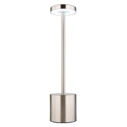 Globo - LED ljusreglerad bordslampa touch LED/1,2W/3,7V 2000K/3500K/7000K 1200 mAh USB matt krom