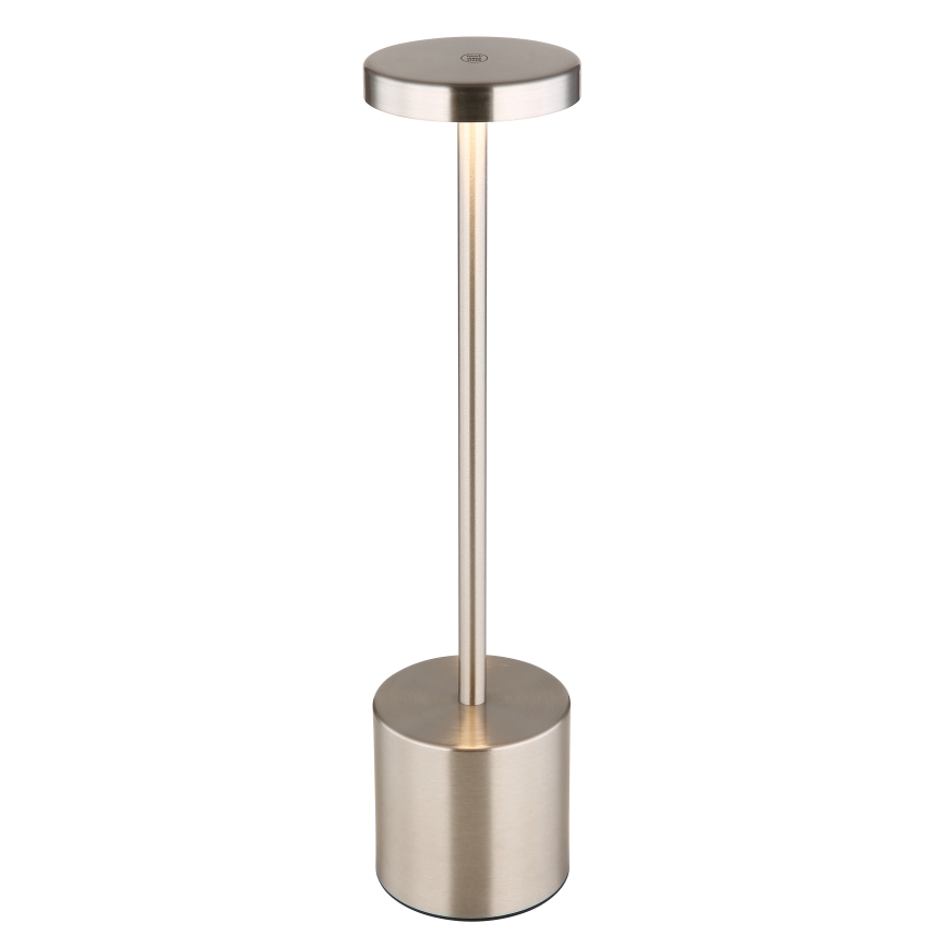 Globo - LED ljusreglerad bordslampa touch LED/1,2W/3,7V 2000K/3500K/7000K 1200 mAh USB matt krom