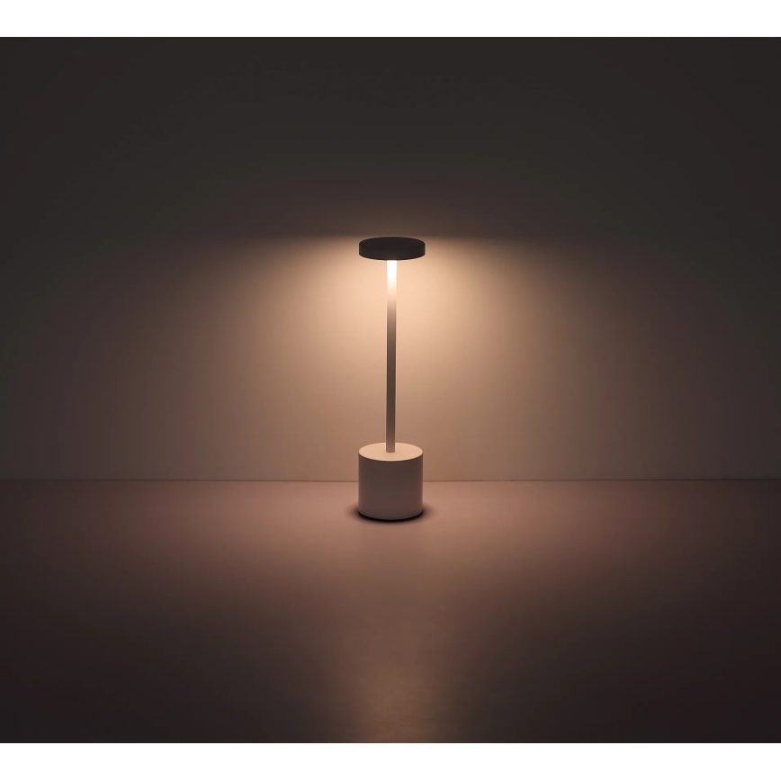 Globo - LED ljusreglerad bordslampa touch LED/1,2W/3,7V 2000K/3500K/7000K 1200 mAh USB vit