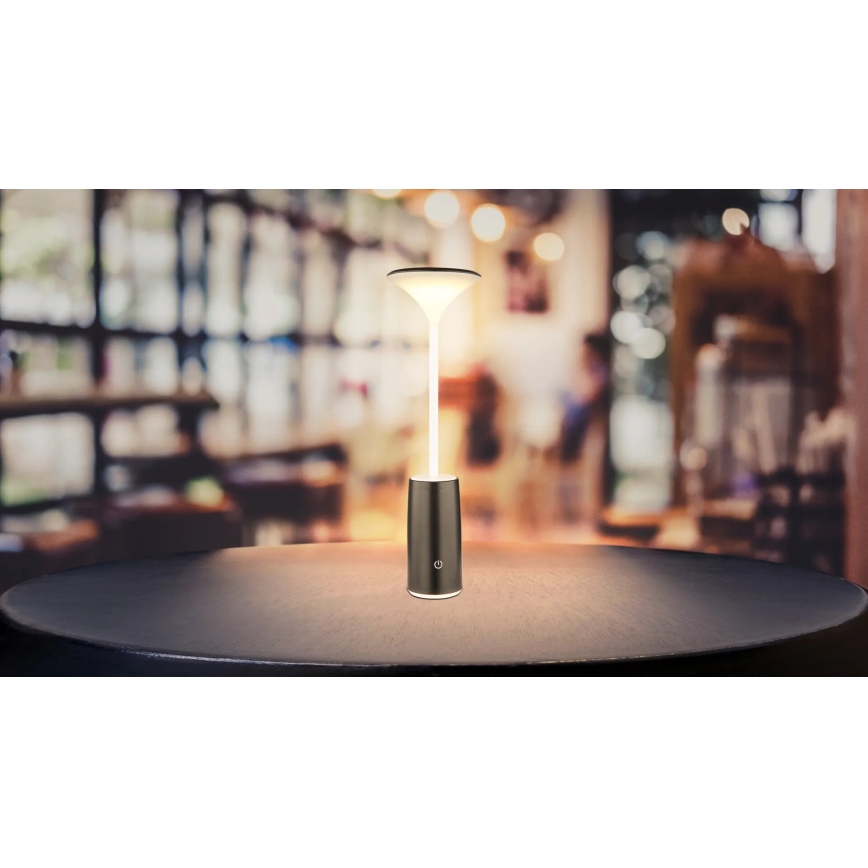 Globo - LED Dimbar uppladdningsbar touch bordslampa LED/1,2W/3,7V 3000K 1500mAh svart