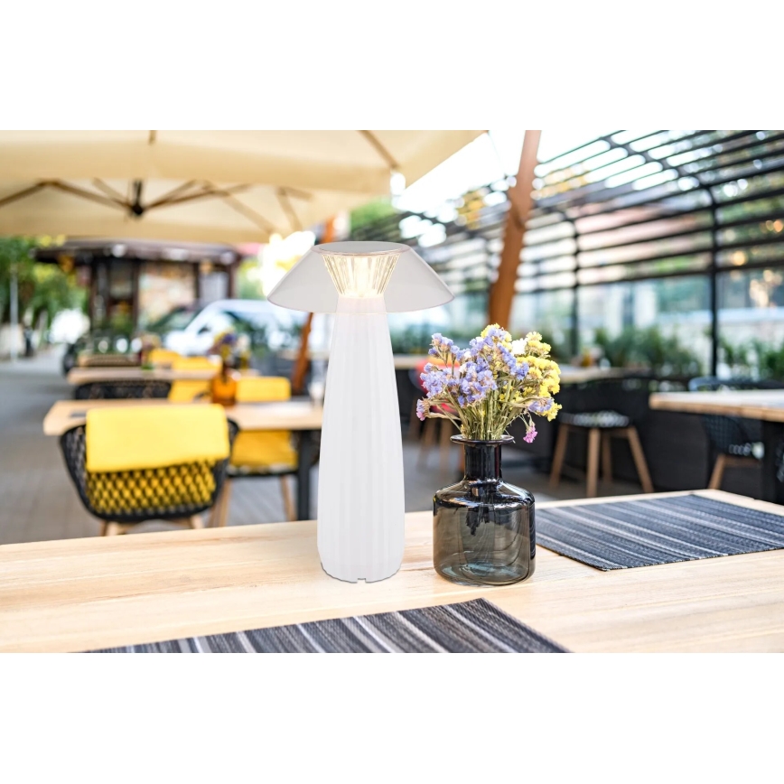 Globo - LED Dimbar uppladdningsbar touch bordslampa LED/1W/3,7V 3000K 1200mAh vit