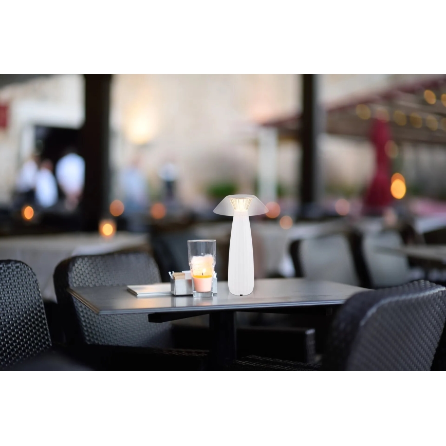 Globo - LED Dimbar uppladdningsbar touch bordslampa LED/1W/3,7V 3000K 1200mAh vit