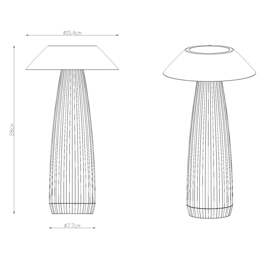 Globo - LED Dimbar uppladdningsbar touch bordslampa LED/1W/3,7V 3000K 1200mAh vit