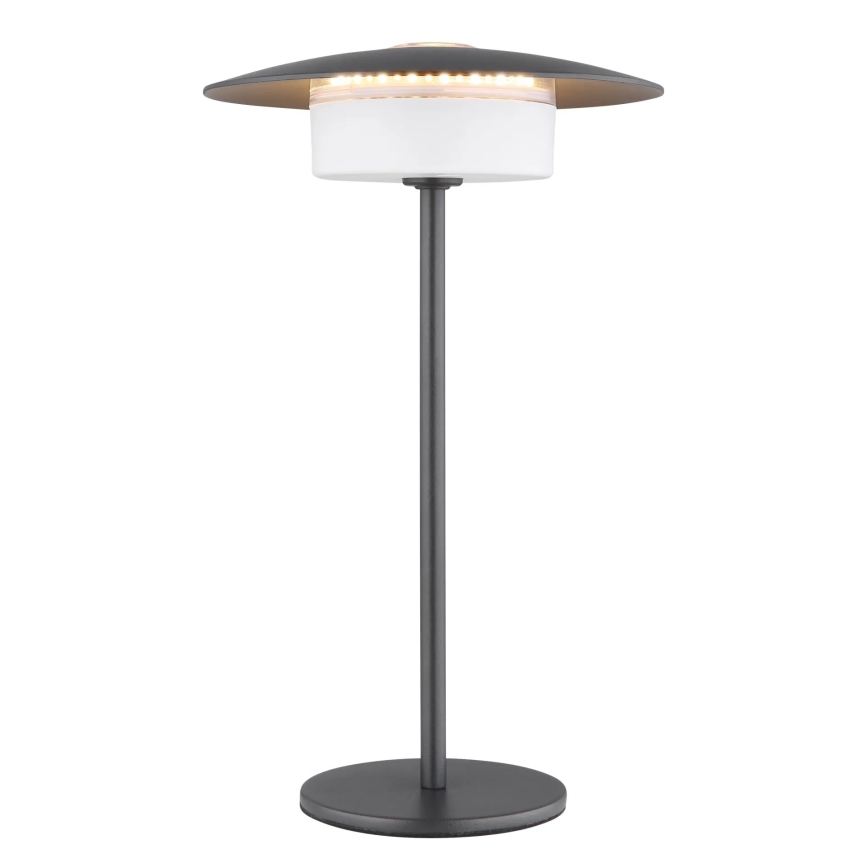 Globo - LED Utomhus uppladdningsbar beröring bordslampa LED/3W/3,7V 1800/2700/3000K IP44 1800 mAh grå