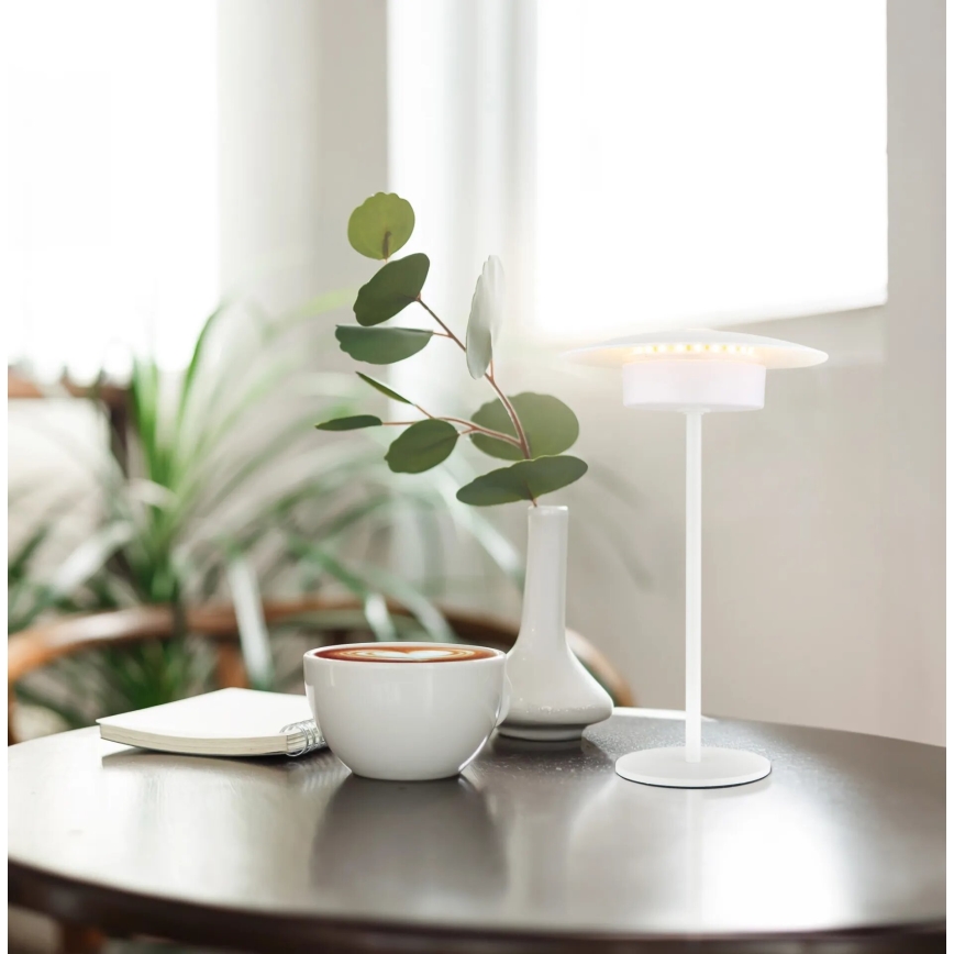 Globo - LED Utomhusbordslampa med laddning, touchkontroll LED/3W/3,7V 1800/2700/3000K IP44 1800 mAh vit