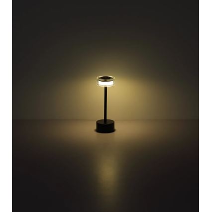 Globo - LED Dimbar uppladdningsbar touch bordslampa LED/2,5W/3,7V 2700/4000/6500K 1800mAh svart