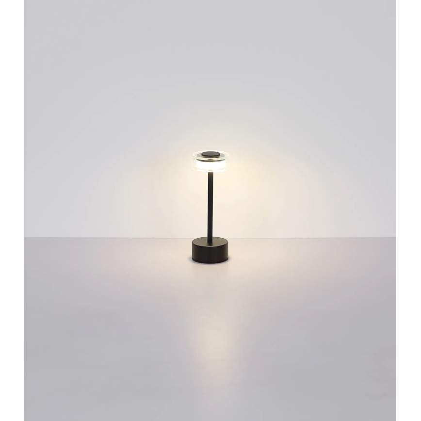 Globo - LED Dimbar uppladdningsbar touch bordslampa LED/2,5W/3,7V 2700/4000/6500K 1800mAh svart