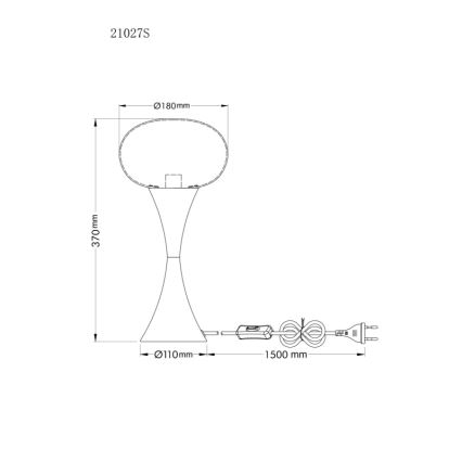 Globo - Bordslampa 1xE14/25W/230V svart