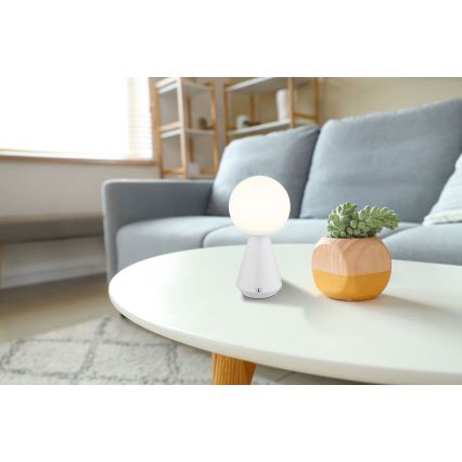 Globo - LED dimbar utomhusbordslampa med touch LED/1,5W/5V 3000/4500/6500K 1800 mAh IP41 vit
