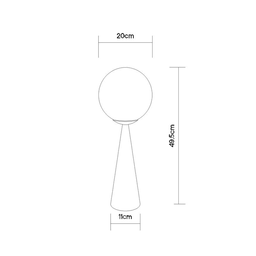 Globo - Bordslampa 1xE27/40W/230V mässing