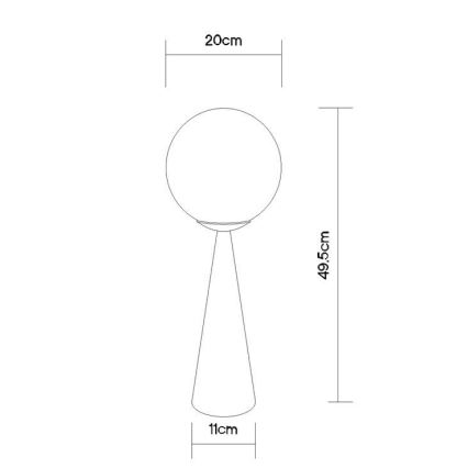 Globo - Bordslampa 1xE27/40W/230V matt krom