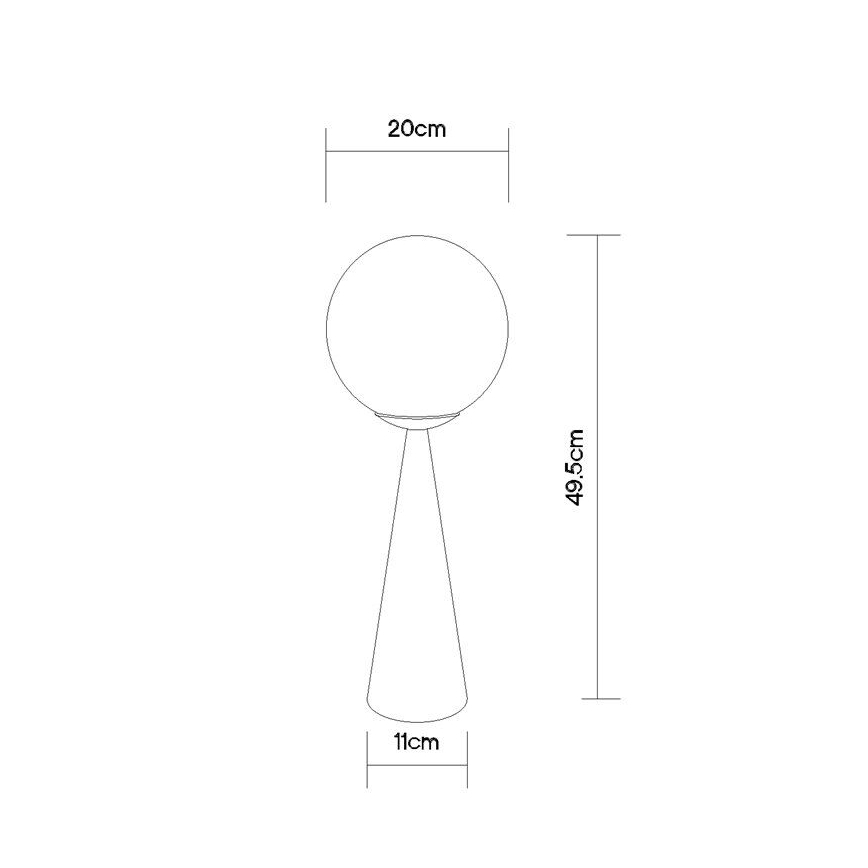 Globo - Bordslampa 1xE27/40W/230V matt krom