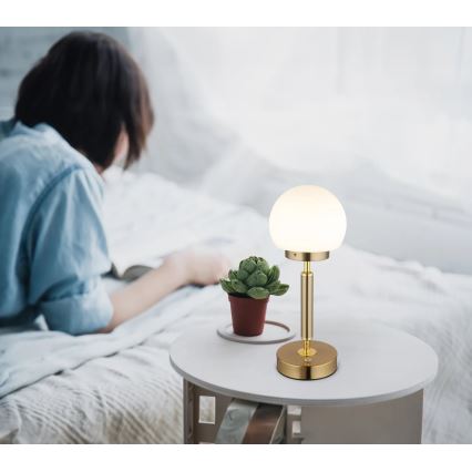Globo - LED Dimbar uppladdningsbar touch bordslampa LED/2,5W/5V 1800mAh 2700/4000/6500K mässing